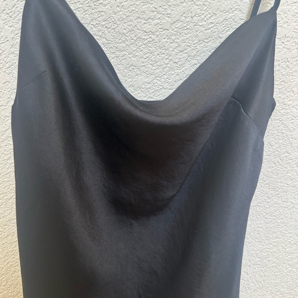 Express satin cowl midi Black Slip Dress - Picture 4 of 6
